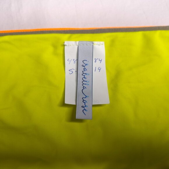 Isabella Rose Striped Bikini Bottoms M Neon Accents Split Straps Sample - Picture 3 of 4